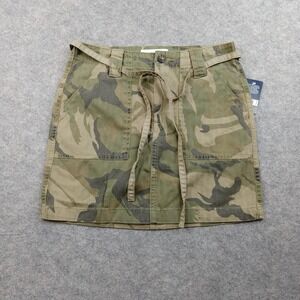 Lucky Brand Skirt Womens 25 Green Camo Utility Cargo Mini Cotton Casual